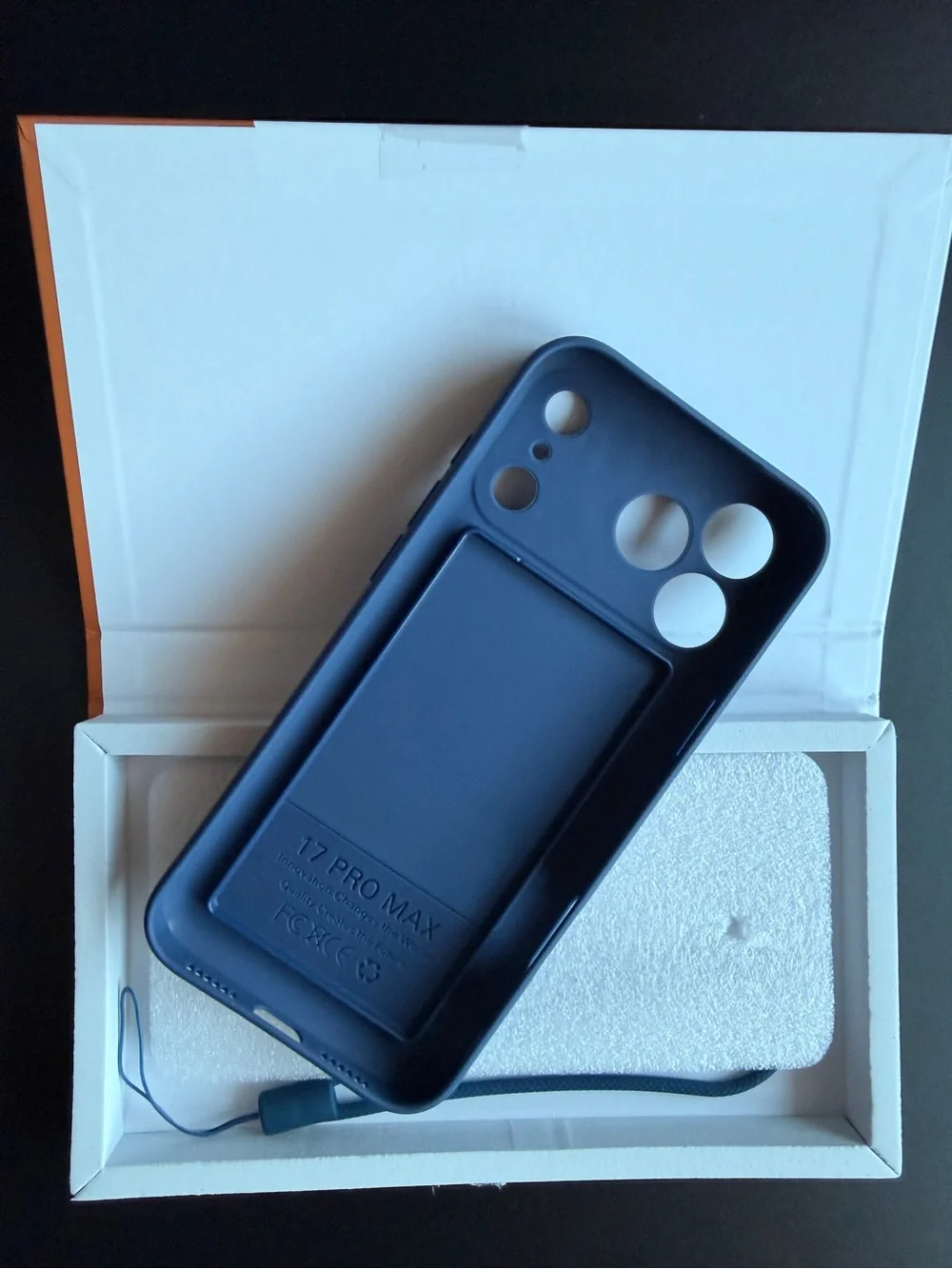 Apple Blue Silicone iPhone Case with Matching Wrist Strap-iPhone Pro Max 17